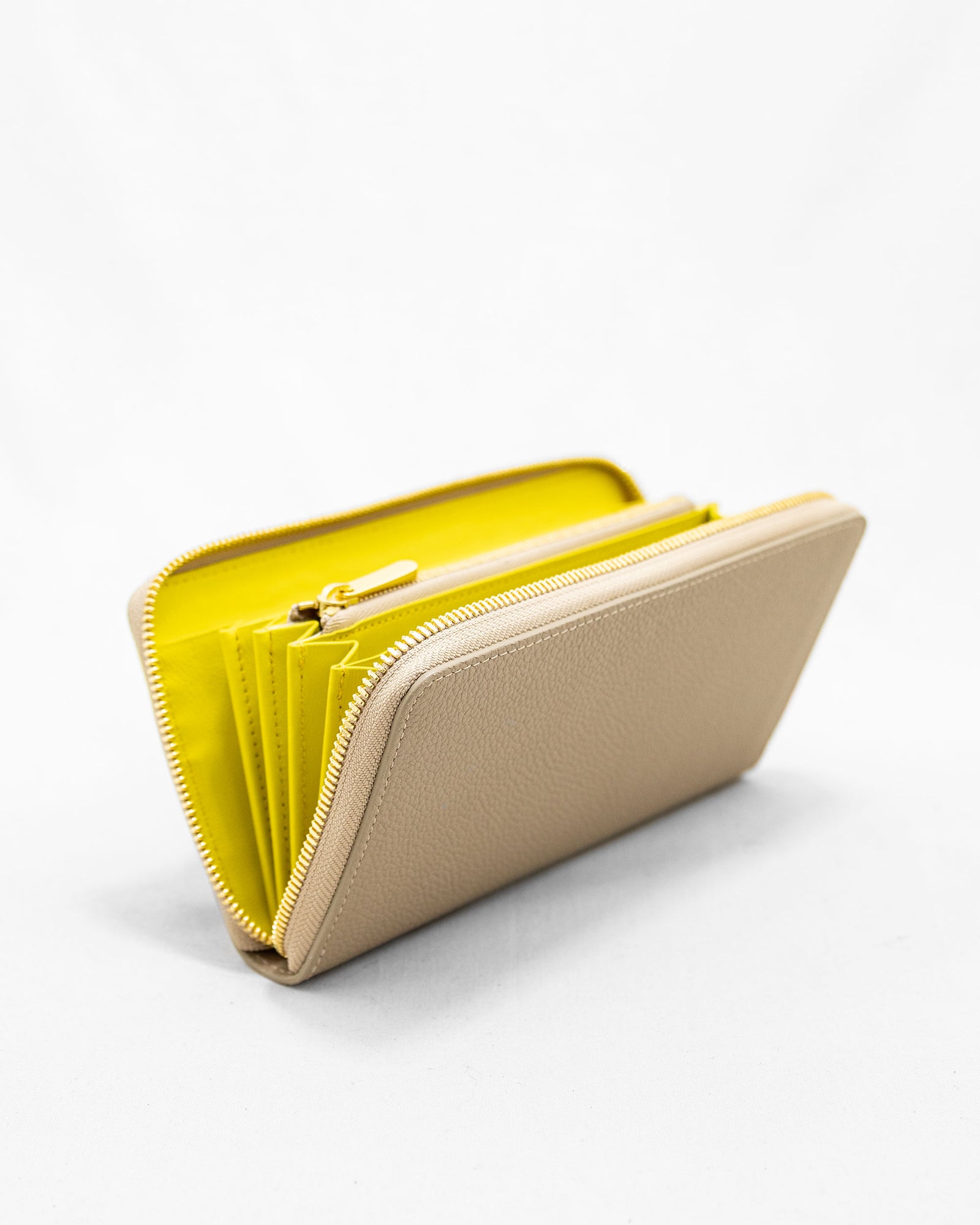 SAHO PLAIN [BEIGE×YELLOW] ｜日本製の本革バッグ・財布｜NAGATANI