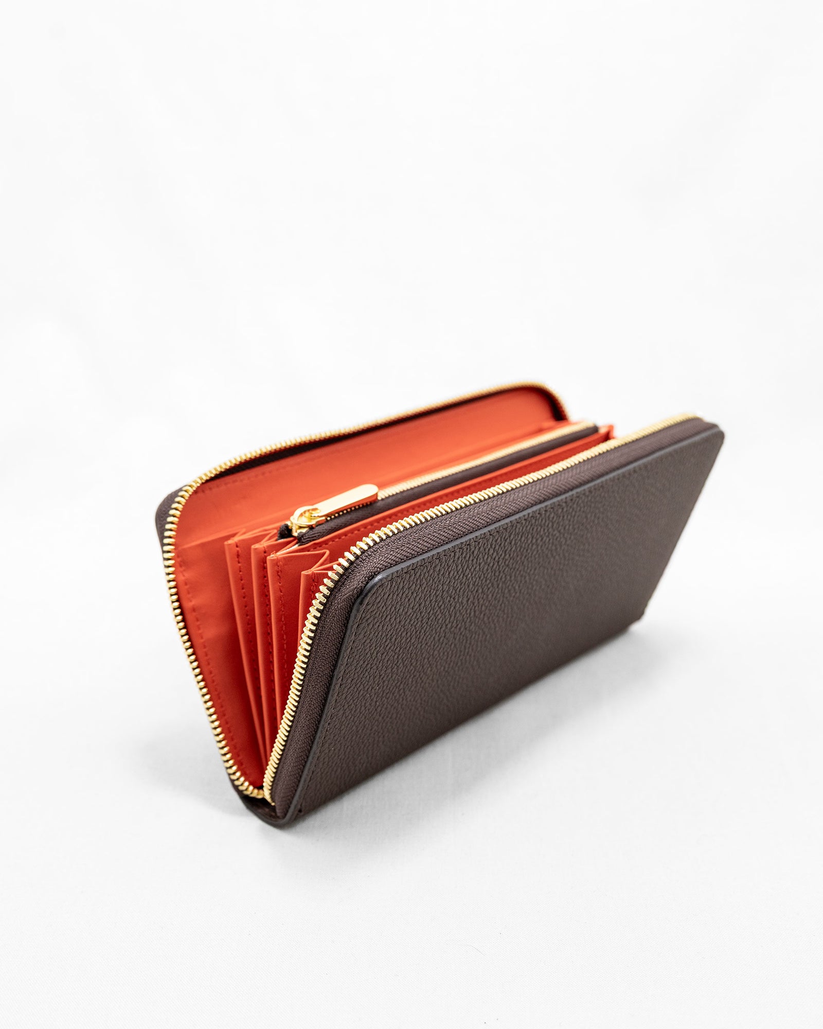 SAHO PLAIN [CHOCO×ORANGE] ｜日本製の本革バッグ・財布｜NAGATANI