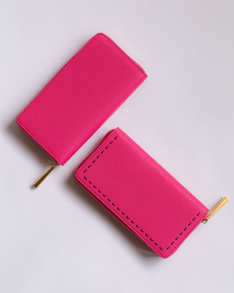 SAHO [ROYAL PINK×BLACK] ｜日本製の本革バッグ・財布｜NAGATANI